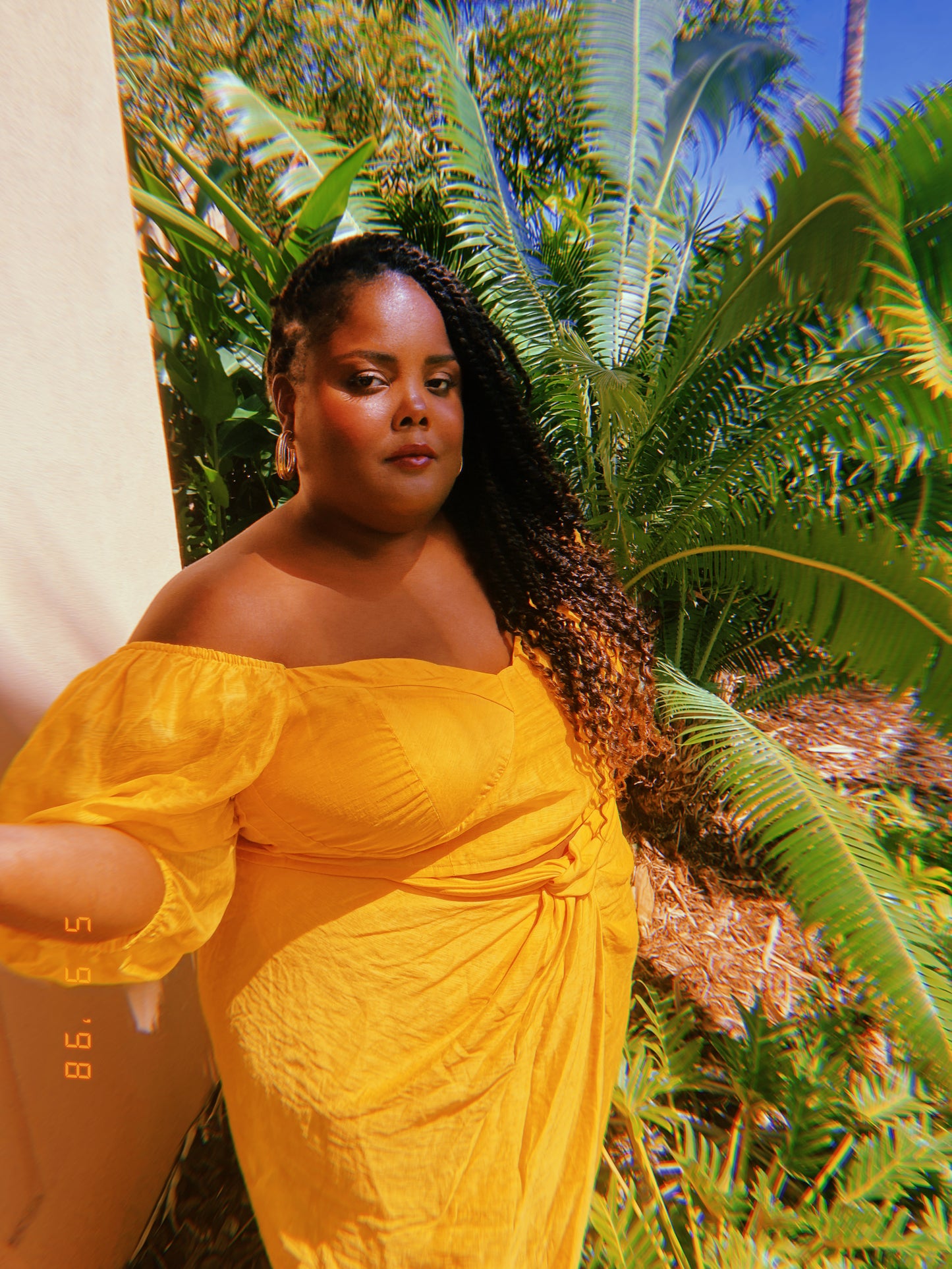 Melissa Mercedes x ELOQUII Yellow 2-Piece Crop Top and Long Skirt